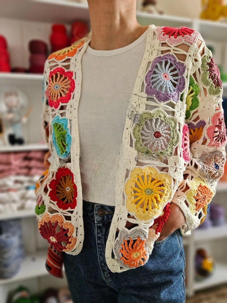 Crochet Boho Sweater PDF Pattern