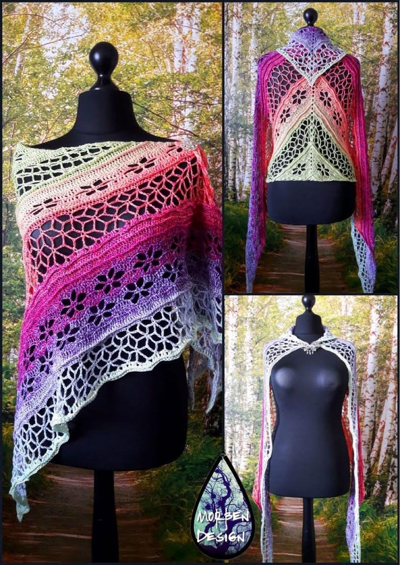 Elloth shawl Crochet pattern