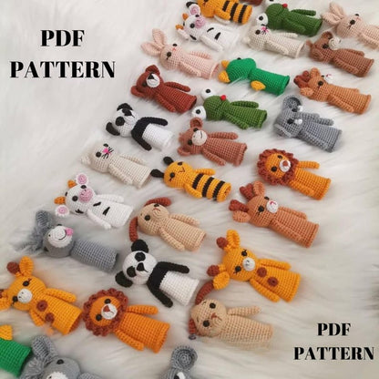 Crochet Animal Finger Puppets Pattern