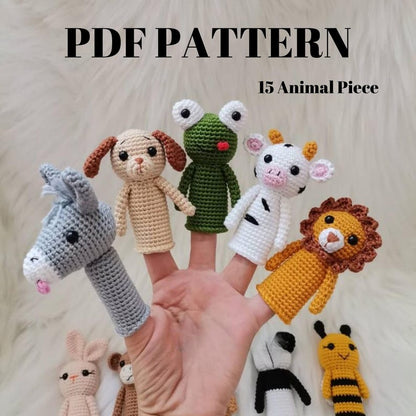 Crochet Animal Finger Puppets Pattern