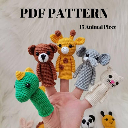 Crochet Animal Finger Puppets Pattern