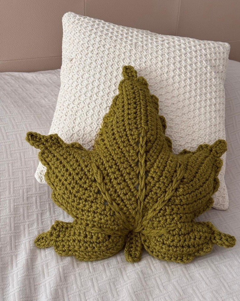 Crochet Maple Leaf Pillow Pattern