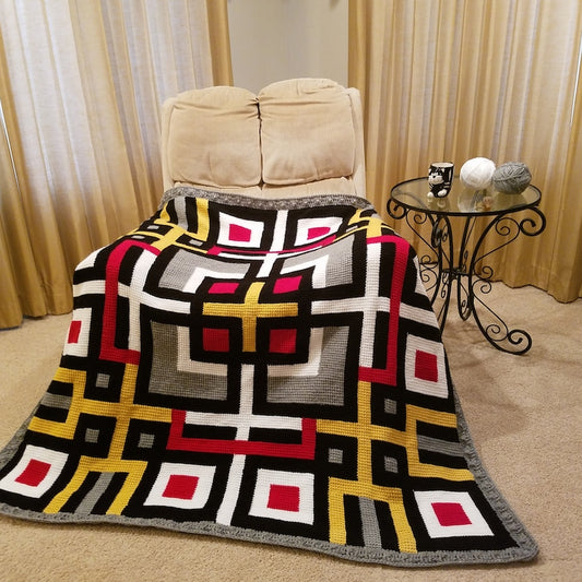 Geometric Comfort Blanket Pattern crochet pattern