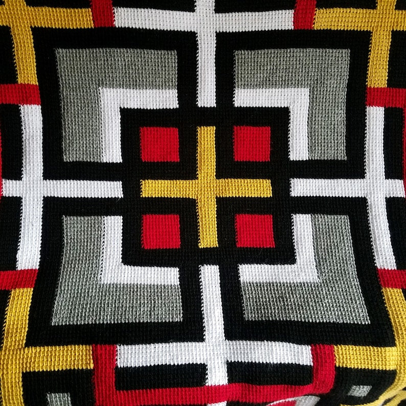 Geometric Comfort Blanket Pattern crochet pattern