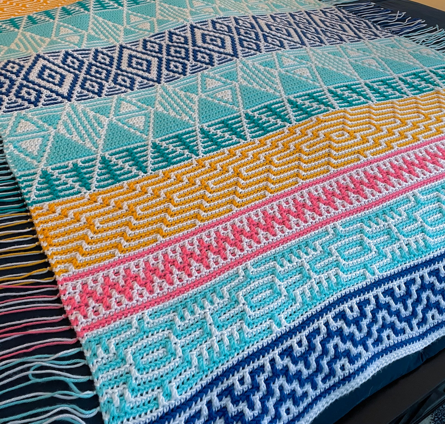 Diamondback Blanket - Overlay Mosaic Crochet Pattern