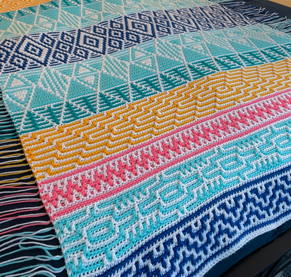 Diamondback Blanket - Overlay Mosaic Crochet Pattern