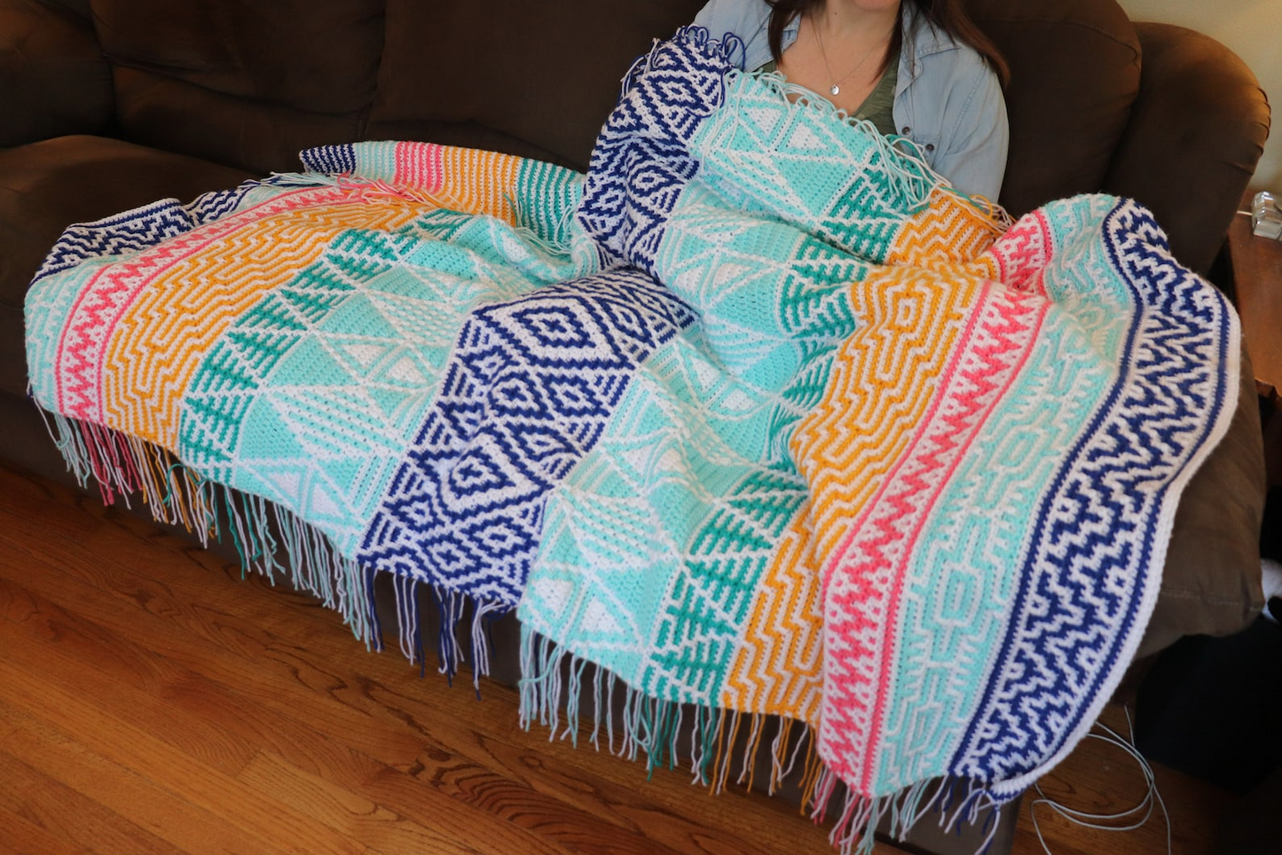 Diamondback Blanket - Overlay Mosaic Crochet Pattern