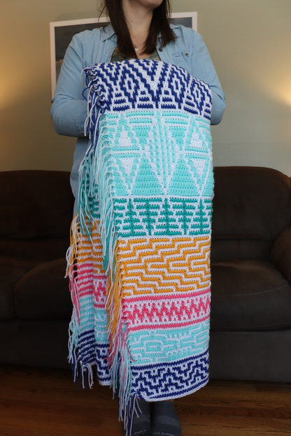 Diamondback Blanket - Overlay Mosaic Crochet Pattern