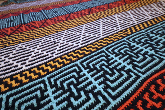 Magic Eye Throw Blanket Crochet Pattern