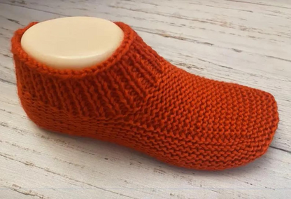 Knitted Slippers on Two Knitting Needles Pattern