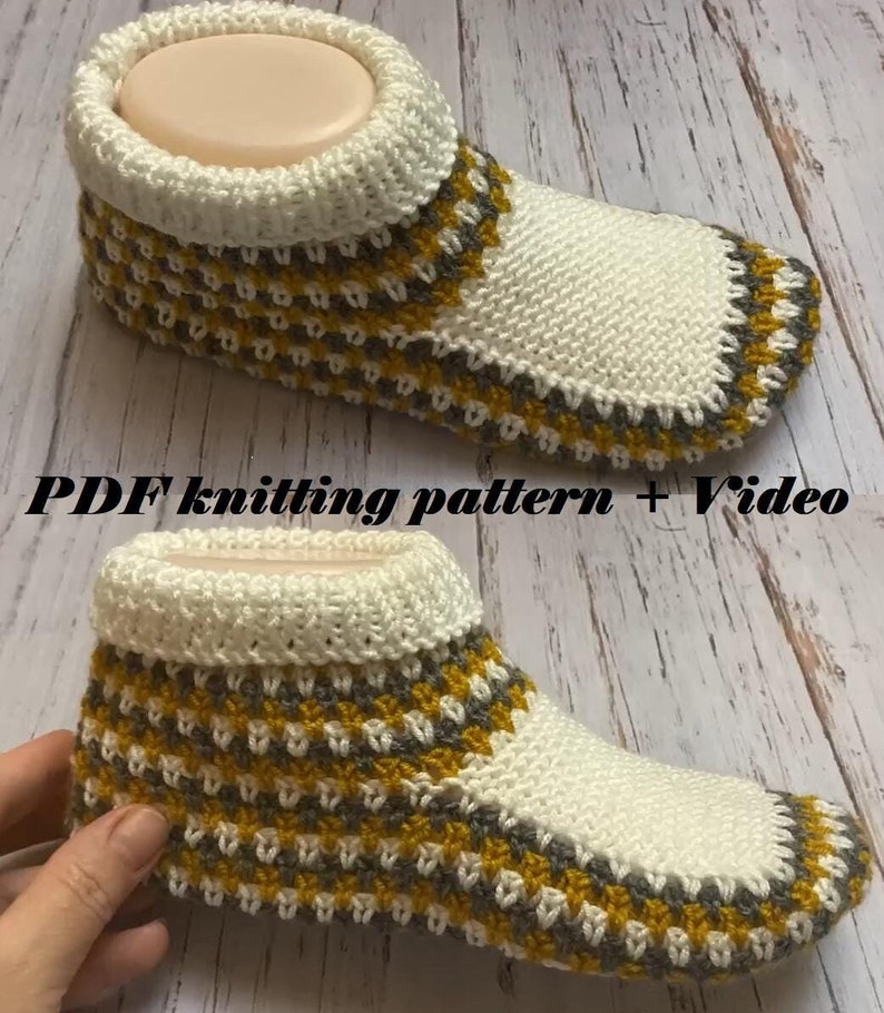 knitting pattern slippers on two knitting needles